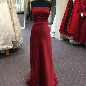 Maroon satin dress